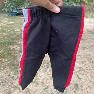 Duck Duck Goose Baby Black and Red Sweatpants, 0-3mo